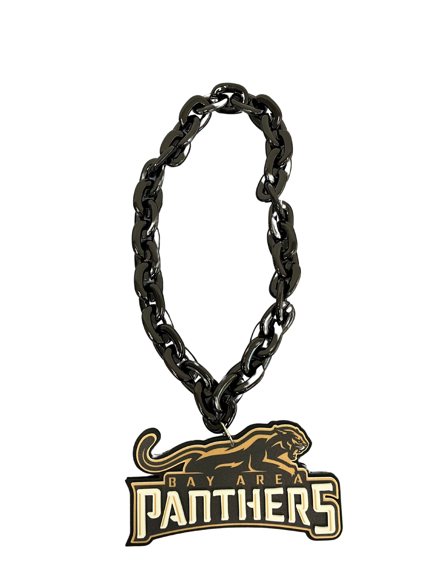 Bay Area Panthers IFL Touchdown Fan Chain 10 inch 3D Foam Necklace (Black)