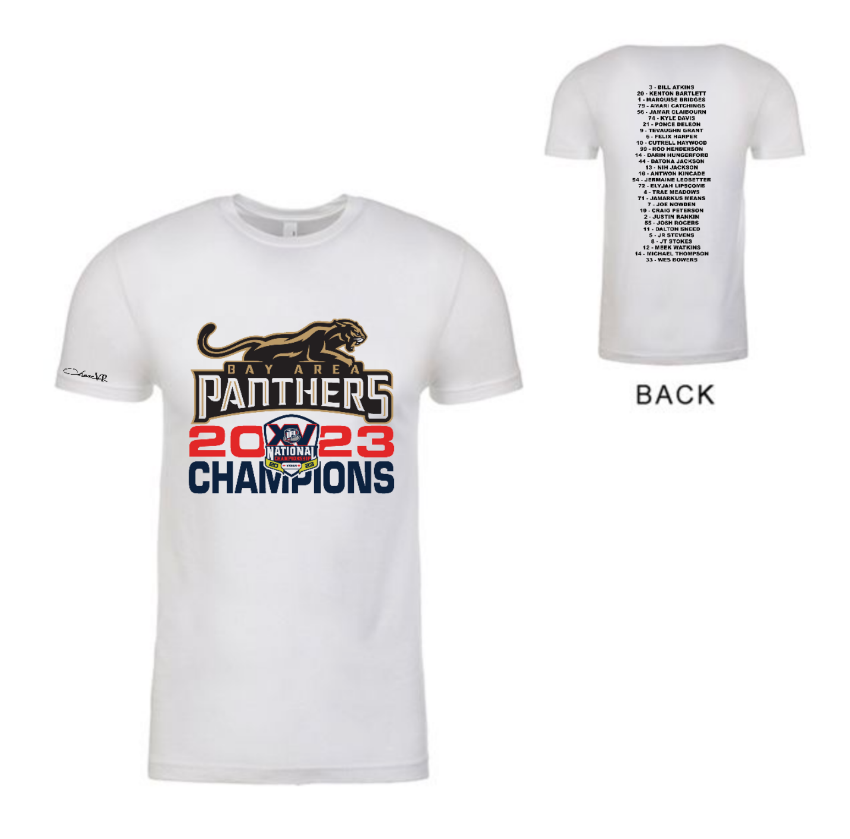 2023 Bay Area Panthers Limited Edition Championship Parade T-shirt